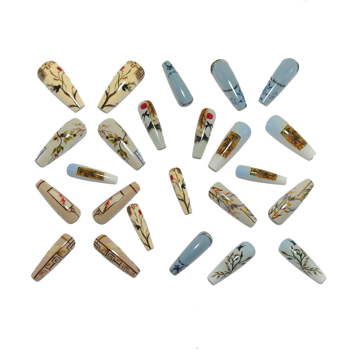 Artificial nails with Elegant Natural Pattern Kalsten