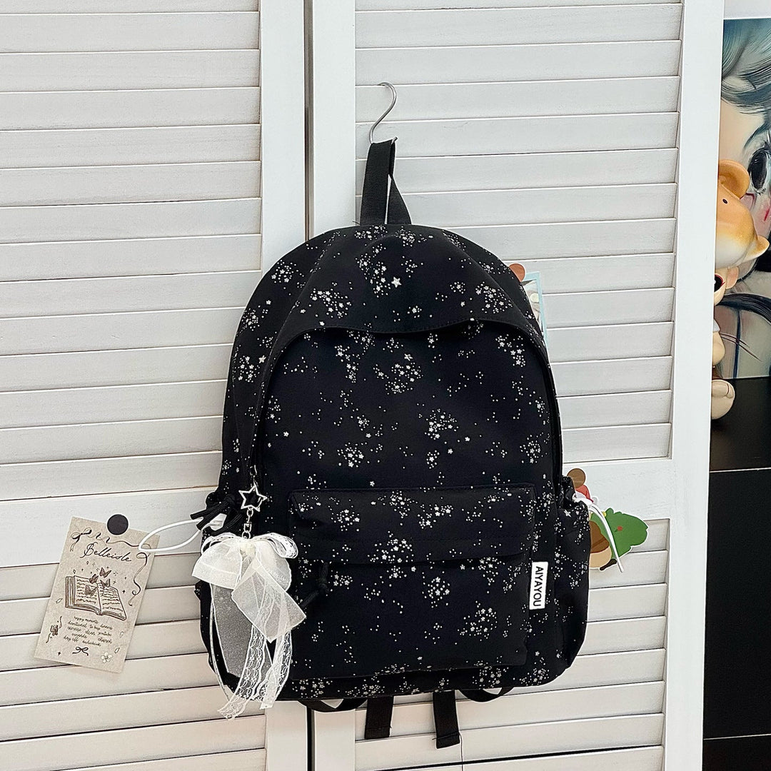 Modern Star-Patterned Travel School Backpack