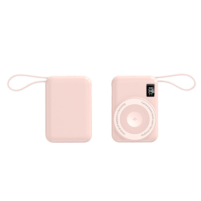 Portable power bank with integrated Qi charging function and digital display Kalsten