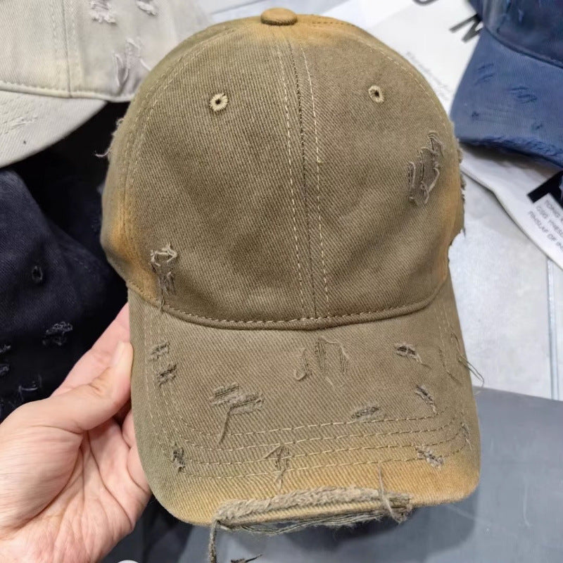 Men's Distressed Denim Baseball Cap Kalsten