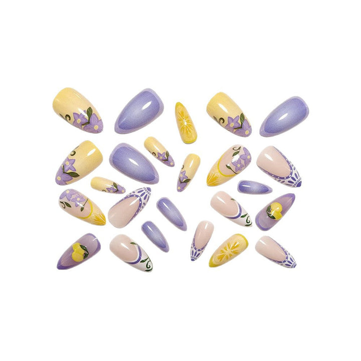 Artificial Nail Set with Floral Designs Kalsten