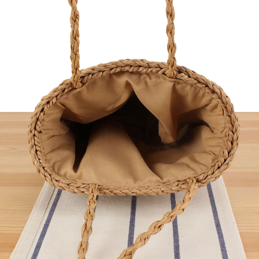 Braided natural material tote bag Kalsten