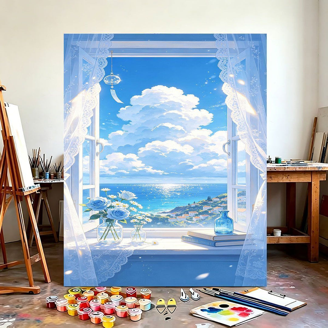 Scenic Coastal View Canvas Art Print Kalsten