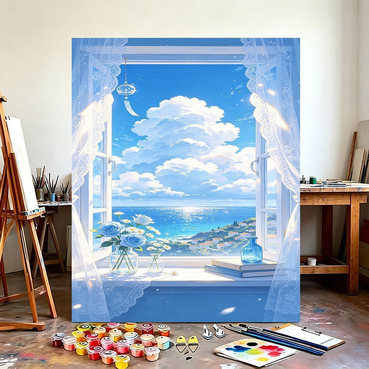 Scenic Coastal View Canvas Art Print Kalsten