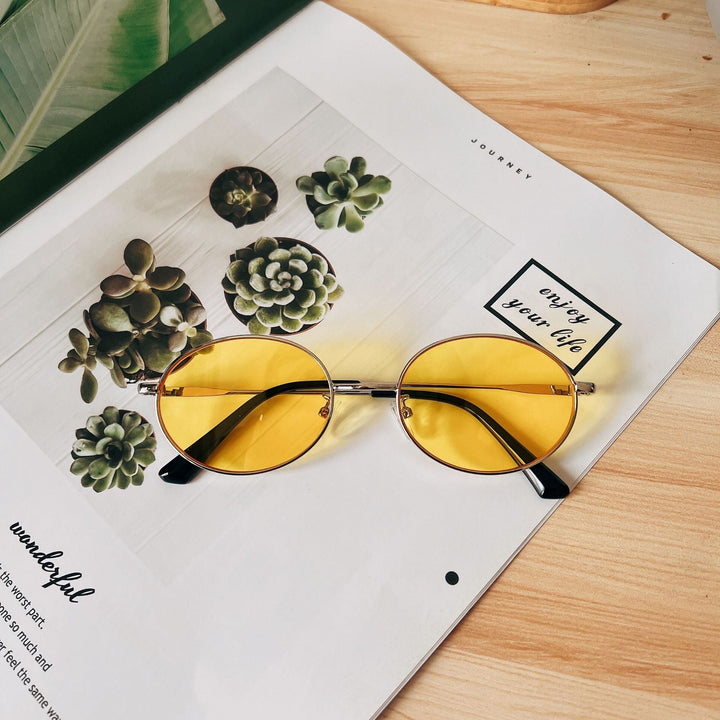 Retro Oval Frame Sunglasses Kalsten