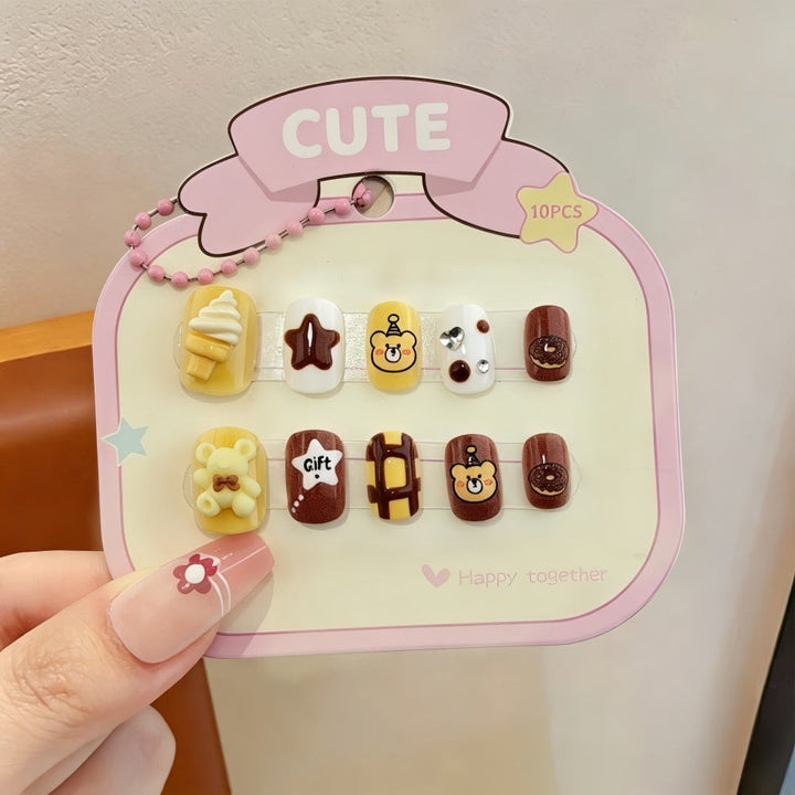 Creative artificial nails with 3D designs Kalsten