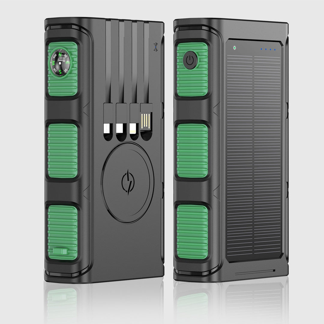 Solar Powerbank with Integrated Compass and Multiple Charging Ports Kalsten