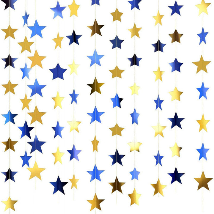 Unisex nan hanging star garlands made of metallic paper for party decoration and photo background Kalsten