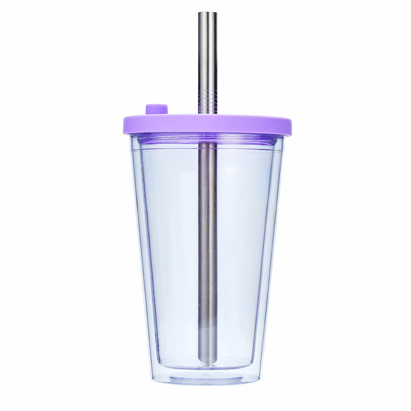Women's High-Quality Drinking Cup with Integrated Stainless Steel Straw Kalsten