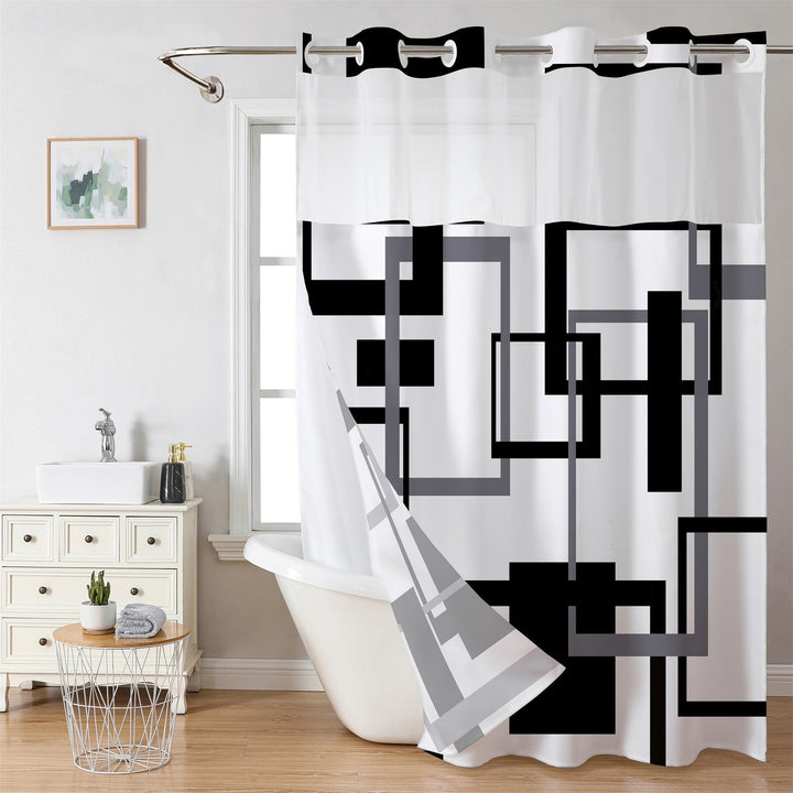 Marble-Design Shower Curtain Kalsten
