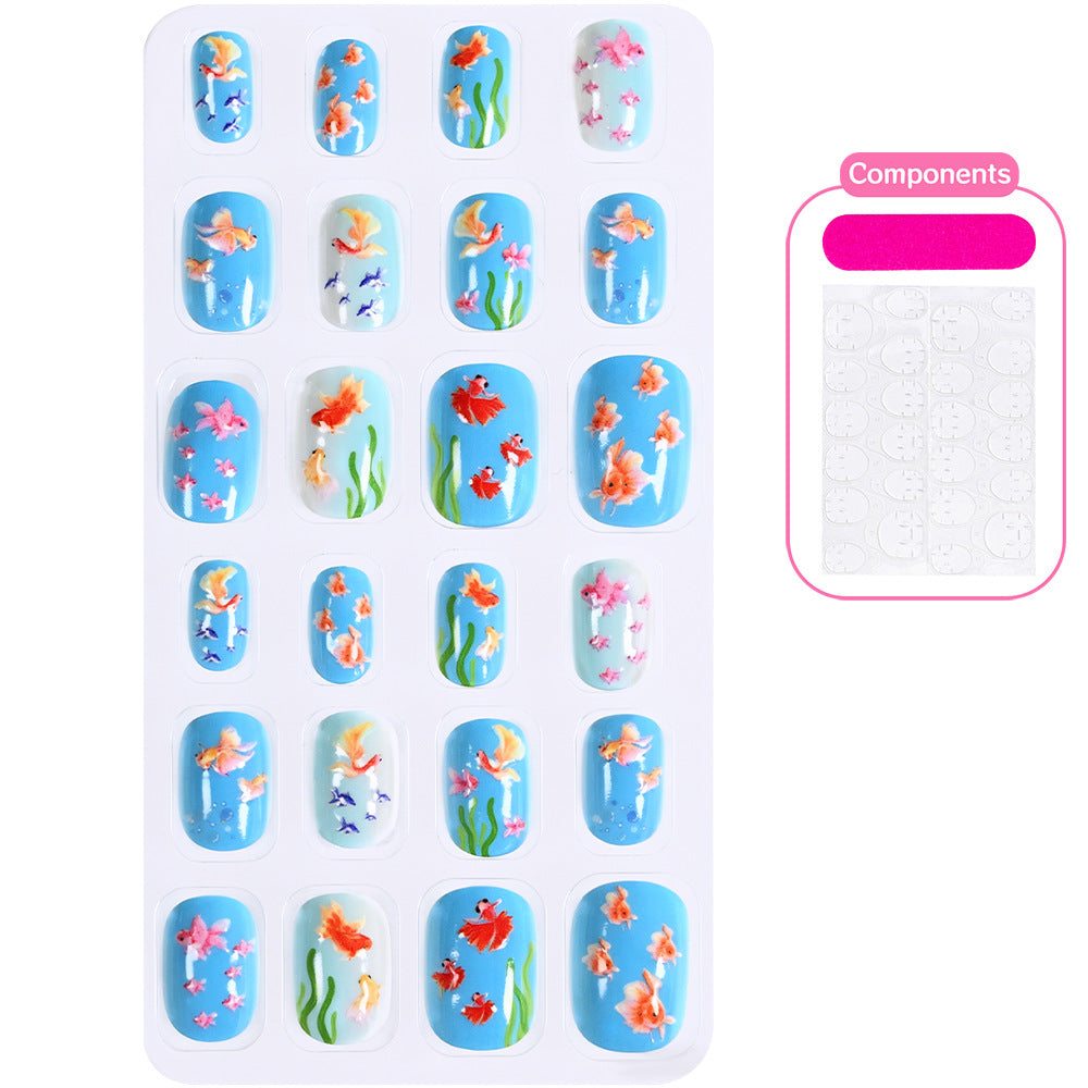 Themed Summer Beach Nail Art Press-On Nails Kalsten