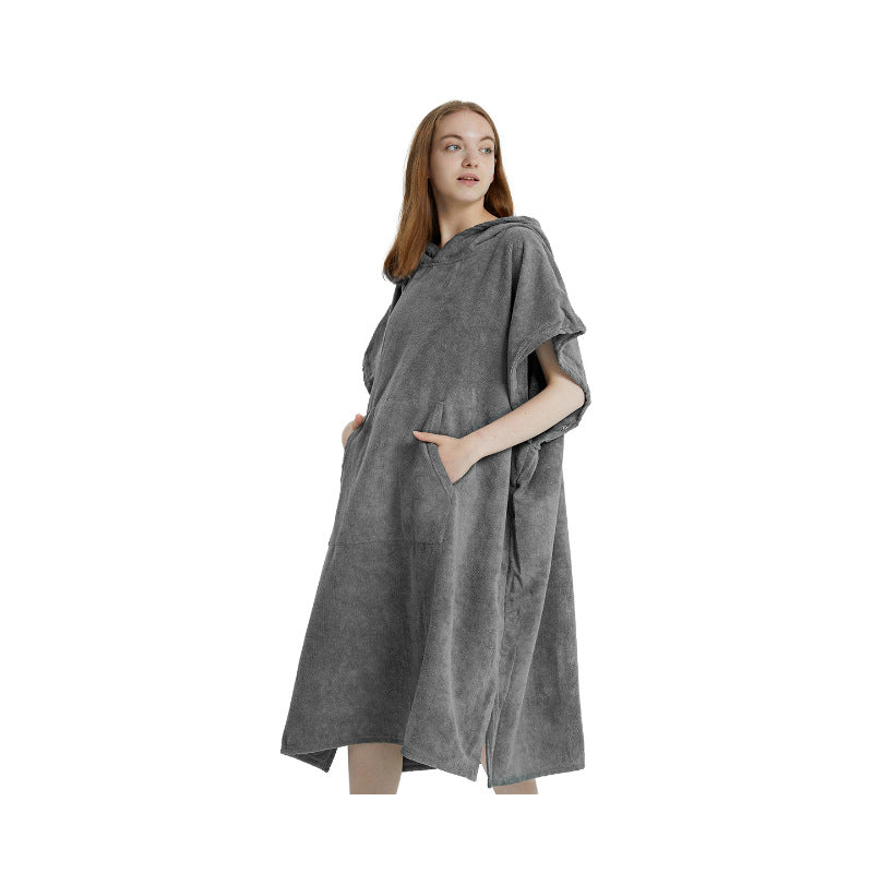 Fluffy Hooded Bath Poncho Kalsten