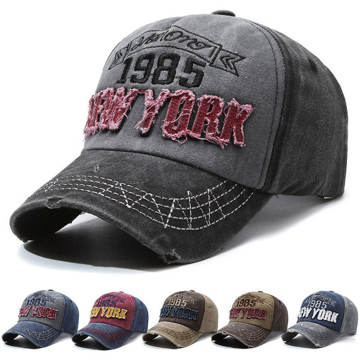 Men's Distressed Cotton Graphic Baseball Cap Kalsten