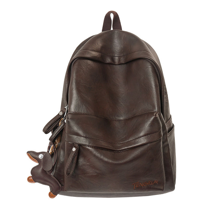 Casual Leather School Backpack Kalsten