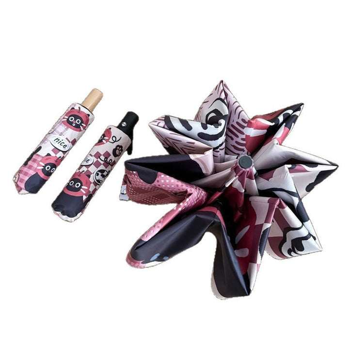 Ladies Foldable Umbrella with Cute Animal Motifs Kalsten