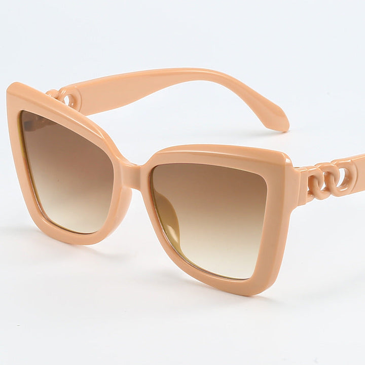 Ladies modern cat-eye sunglasses with clear frame and UV protection Kalsten