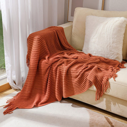 Unisex Knitted Cozy Throw Blanket
