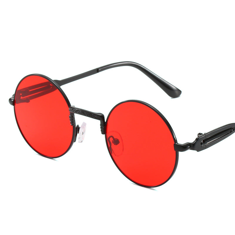 Women's round fashionable sunglasses with fine metal frame Kalsten