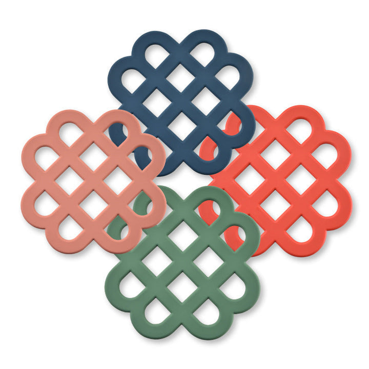 Heat-resistant silicone coaster with decorative design Kalsten