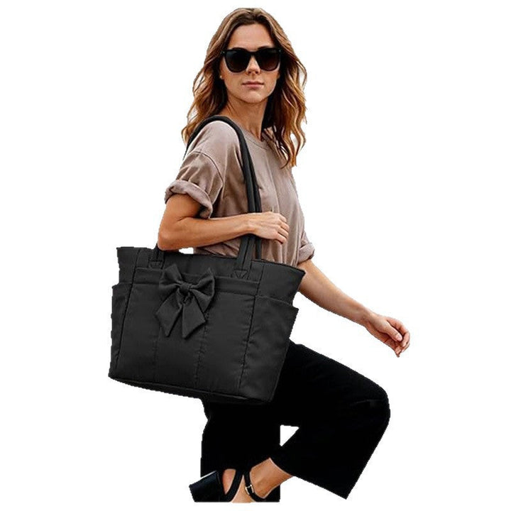Elegant shopping bag with side pockets Kalsten