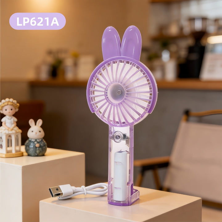 Ladies portable mini handheld fan in cute rabbit design Kalsten
