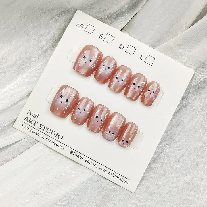 Artificial nail tips with shimmering design Kalsten
