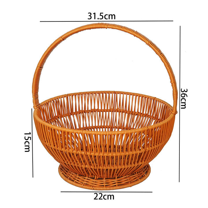 Women Handcrafted Basket with Handle Kalsten