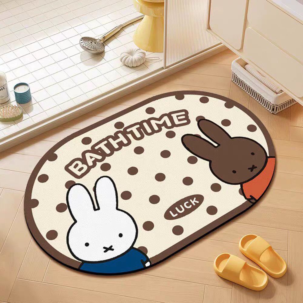 Cartoon Bunny Absorbent Bath Mat Kalsten