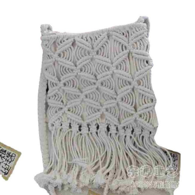 Hand-knotted macrame bag with fringes Kalsten