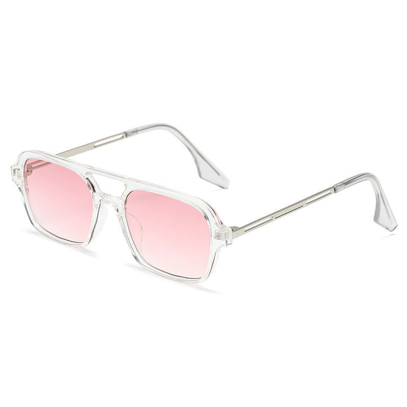 Women's trendy square sunglasses with transparent frame and gentle lenses Kalsten