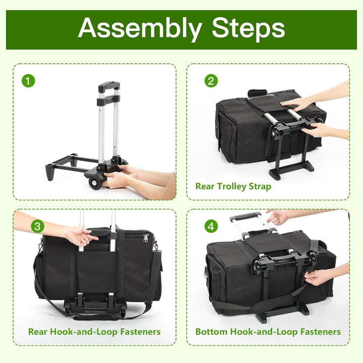 Multifunctional storage bag with wheels and organizer Kalsten