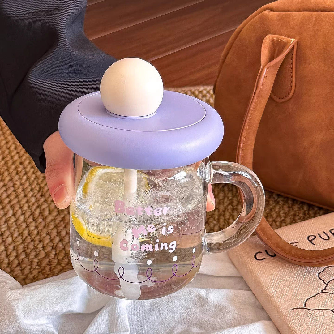 Ladies drinking glass with silicone lid Kalsten
