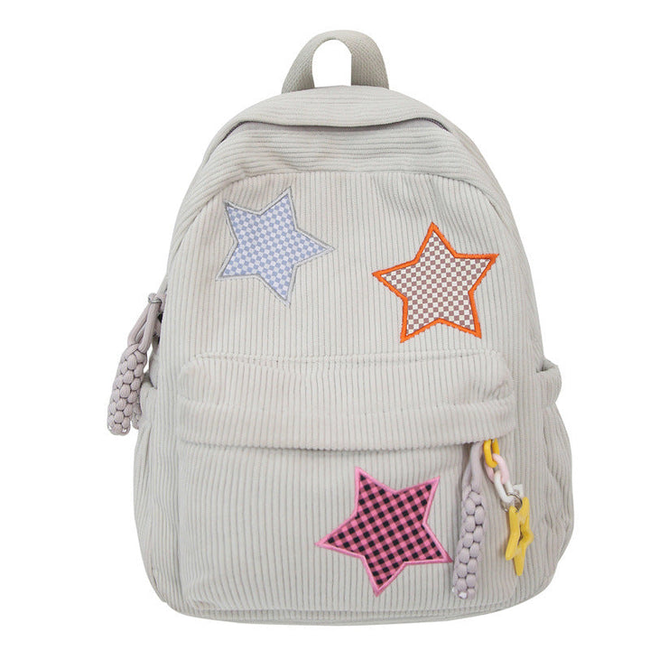 Casual Star-Embellished School Backpack Kalsten