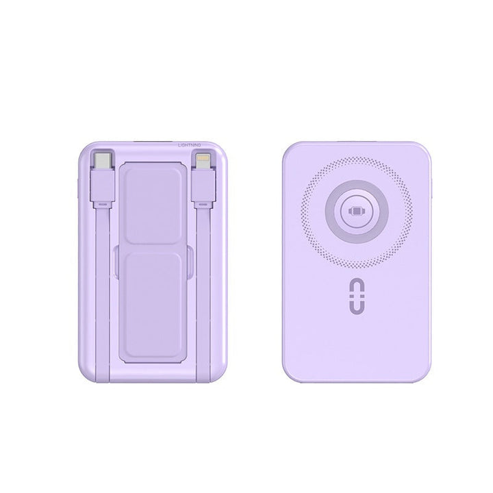 Portable power bank with integrated Qi charging function and magnetic connection Kalsten