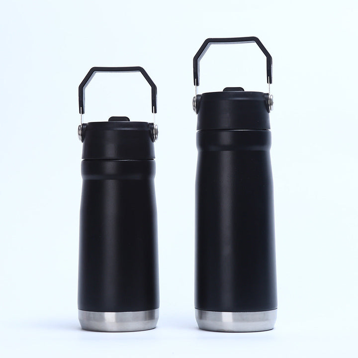 Women's Practical Insulated Drinking Bottle with Foldable Carry Handle Kalsten