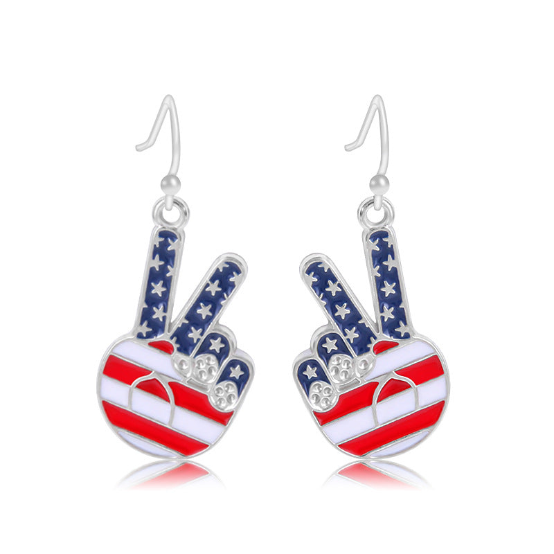 Women's long multi-layer star drop earrings with crystal embellishments and rhodium-plated alloy Kalsten