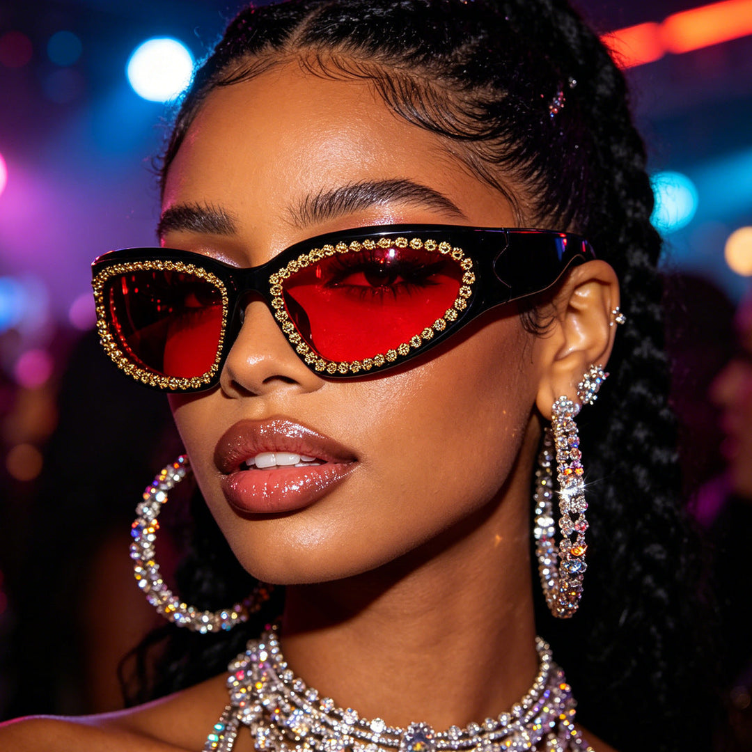 Women’s fashionable sunglasses with glamorous crystal frame Kalsten