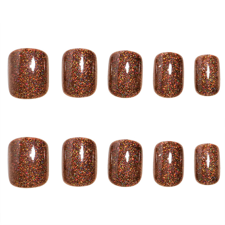 Glittery Press-On Pedicure Nails Kalsten