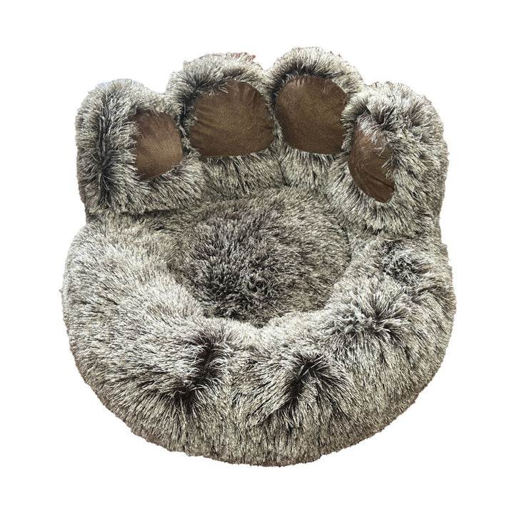 Plush Paw-Shaped Dog Bed