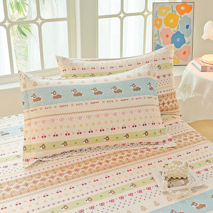 Flower Print Pillowcase Set