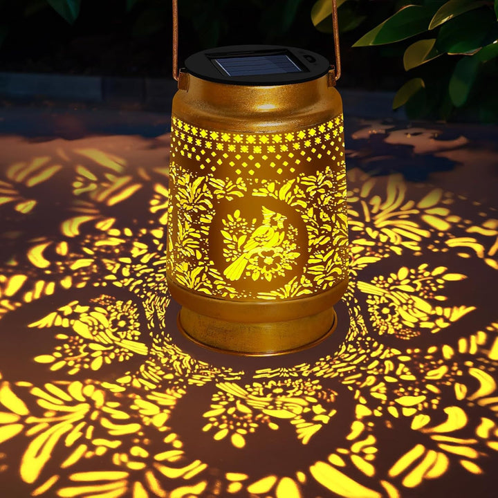 Intricate Metal Shadow Projection Table Lamp With Rechargeable LED Kalsten