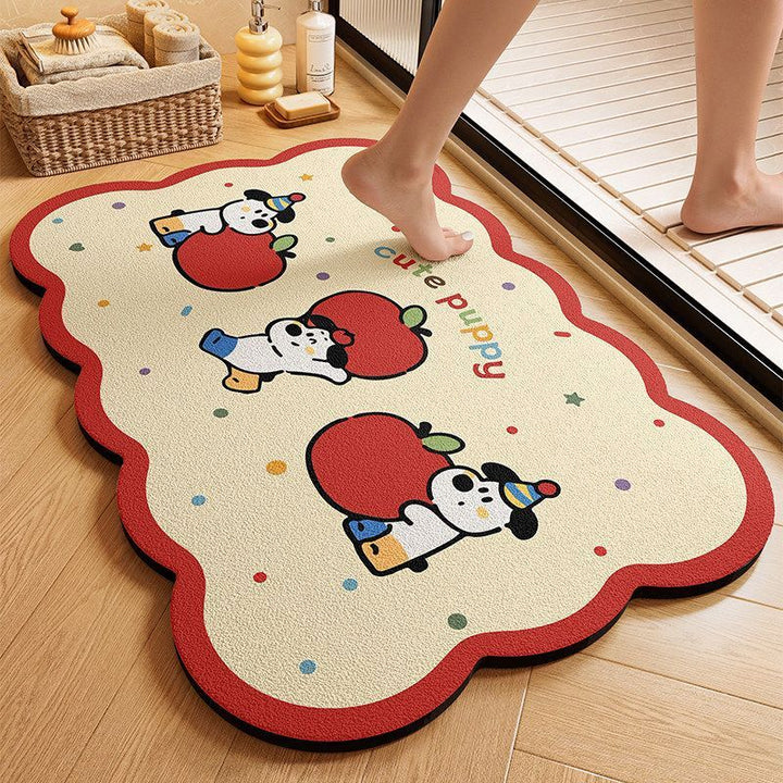 Playful Cloud-Shaped Puppy Bath Mat Kalsten