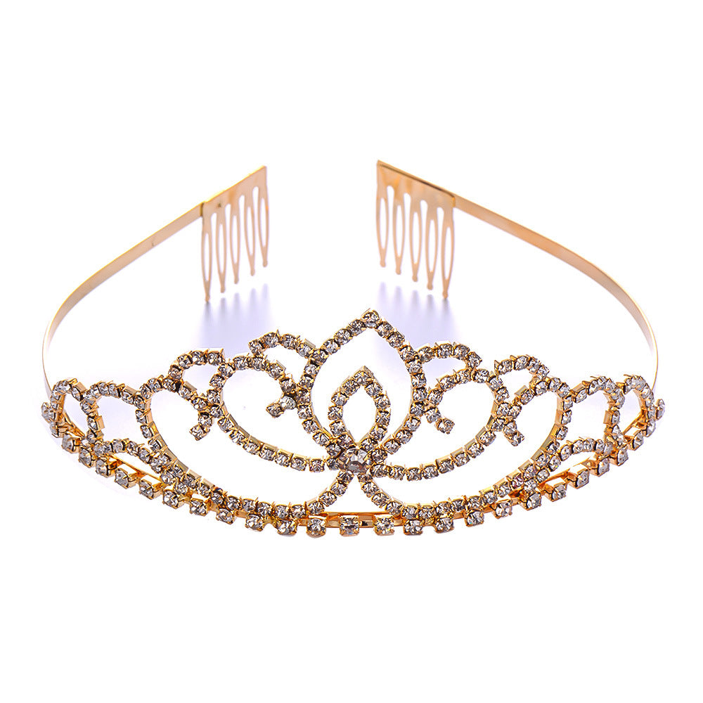 Ladies Elegant Rhinestone Tiara with Floral Design Kalsten