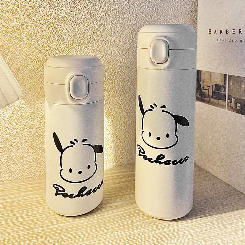 Women's Insulated Drinking Bottle with Secure Screw Cap and Elegant Flower Design Kalsten