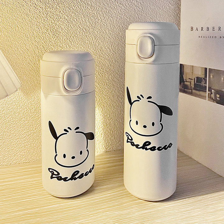 Women's Insulated Drinking Bottle with Secure Screw Cap and Elegant Flower Design Kalsten