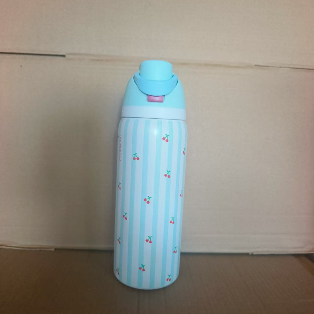 Insulated Stainless Steel Vacuum Water Bottle With One-Touch Flip Lid And Leakproof Safety Lock