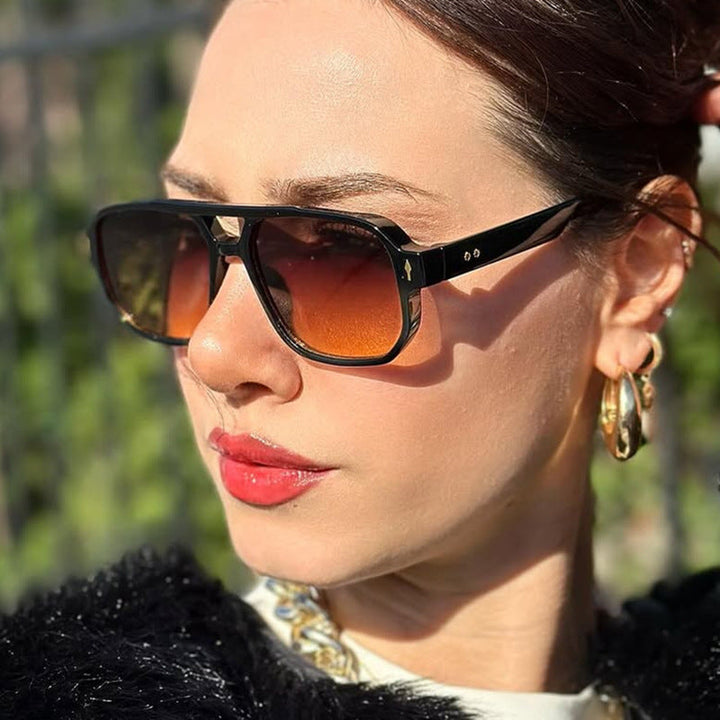 Women's trendy square sunglasses with luxurious details Kalsten