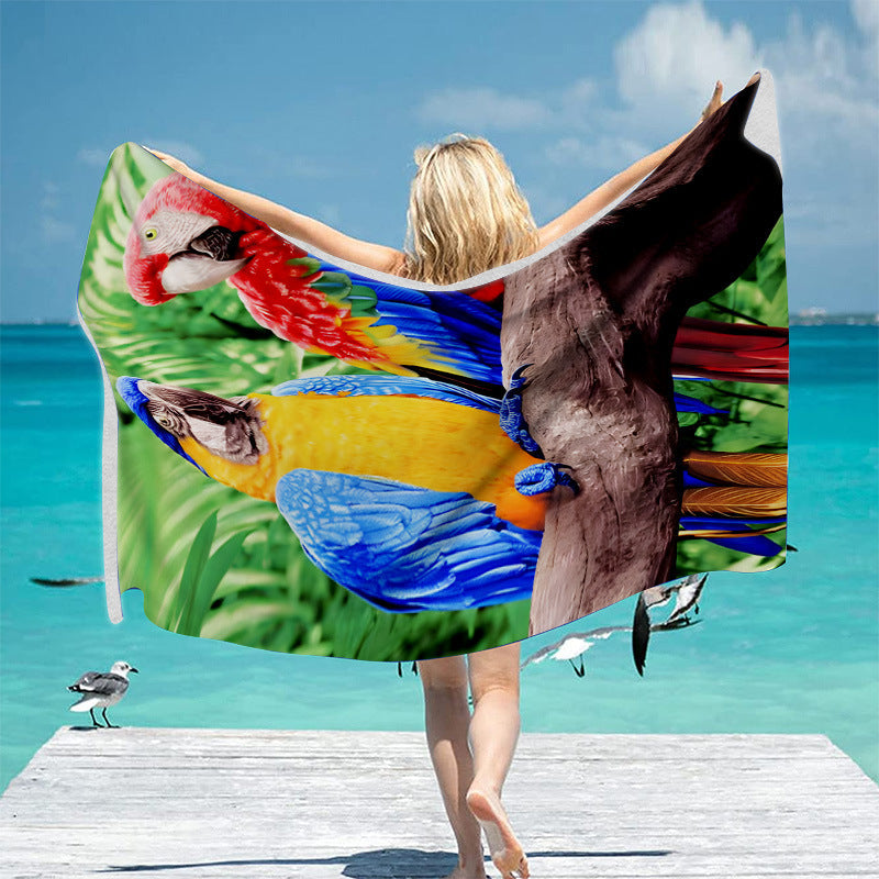 Beach towel with vibrant tropical motif Kalsten