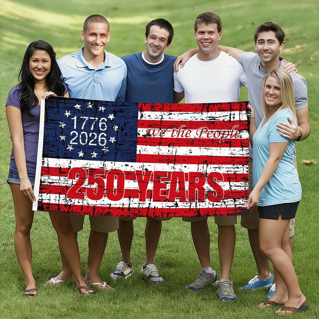Unisex nan patriotic commemorative heavyweight outdoor flag banner with reinforced grommets and printed eagle emblem Kalsten