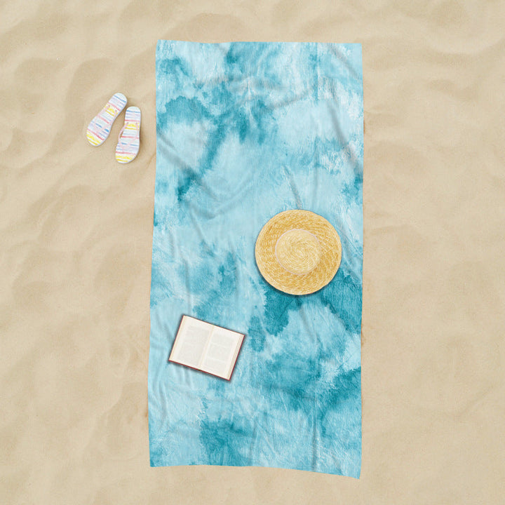 generously cut beach towel with TIE-DYE pattern Kalsten